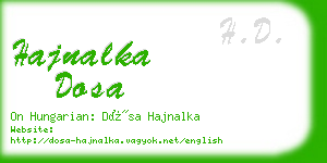 hajnalka dosa business card